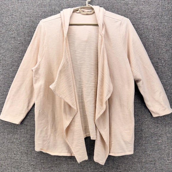 J Jill Womens Open Front Cardigan Size 2x Classic Ivory Lounge Comfy Warm Cozy - Picture 1 of 15